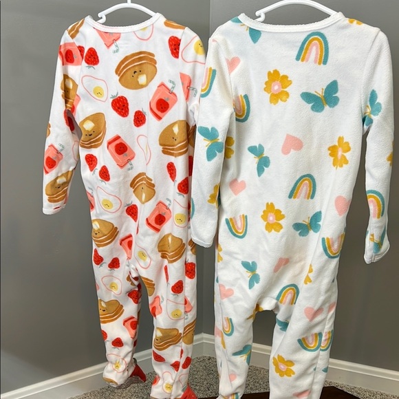 Carter's Fleece Footies with Cute Patterns | Toddler Girl Footies - Picture 9 of 9